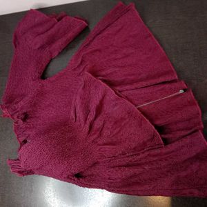 Maroon Top For Women ( Size-S)