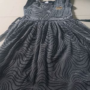 Grey Color Frock For Girls