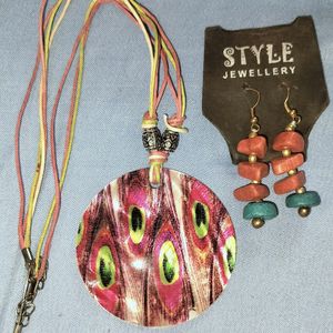 Combo Set Of Earrings And Neckpiece