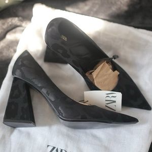 Zara Geometric Heel Shoes