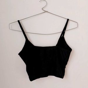 Black Vneck Crop Top.