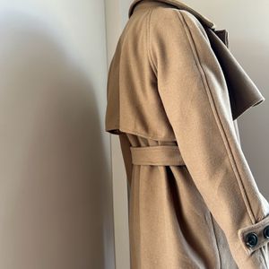 Beige Wrap Overcoat