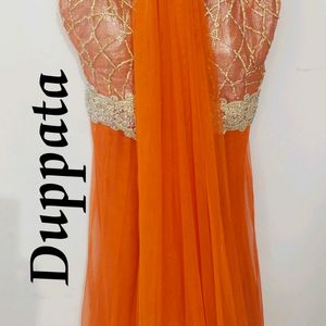 Orange Wedding Wear Dress