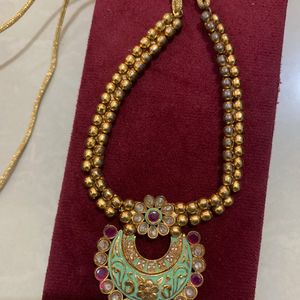 Kundan Meena Necklace