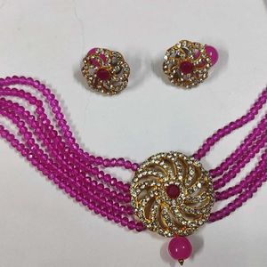 Combo Deal Of Clutch, Necklace Set Nd Jewellery Bx