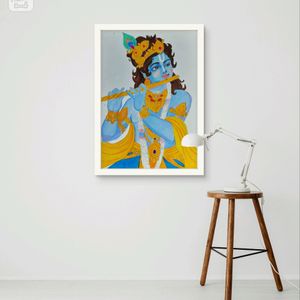 Shree Krishna Drawing With Pencil Color