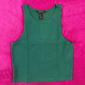 FOREVER 21 Dark Green Crop Top