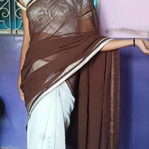 Coffee + Cream Combination 😊Saree