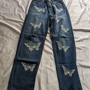 Butterfly Blue Mom Jean's