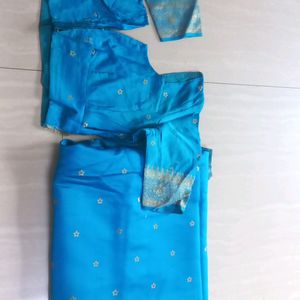 Saree With Stitched Blouse