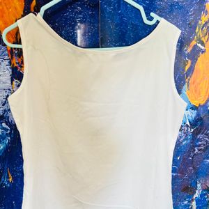 Partywear cotton white top - M