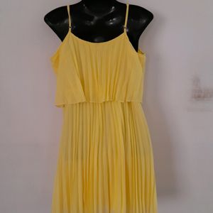 Yellow Partywear Flared Dress (Women's)