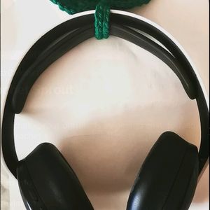 Crochet Sprout headphones, bookmark, cable