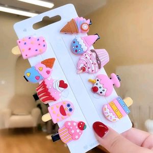 Combo Of 30 Hair Clips For Kids Unicorn Icecream C