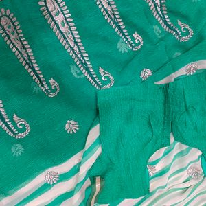 Sea Green Saree