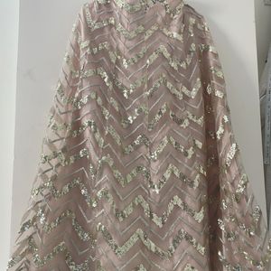 Srishti Sequin Peach Ethnic Skirt