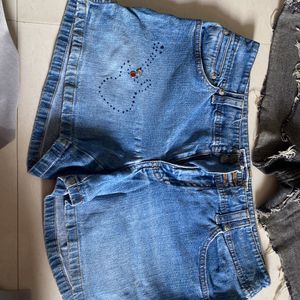 Super Combo Of 2 Trendy Denim Shorts