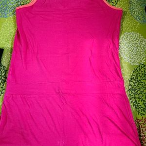 Cute Pink Knee Length Nightdress For Women