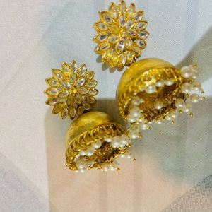 Set Of Gold Plated Earrings (3 Pairs)