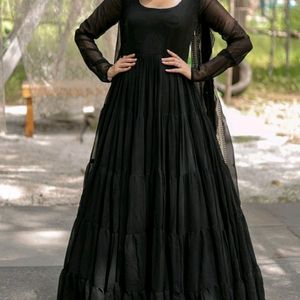 anarkali black stylish