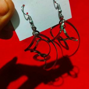 Silver Spiral Earrings