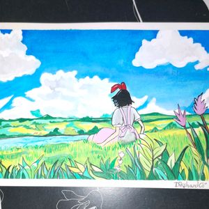 Ghibli Studio Painting Of Scenes From The Movies