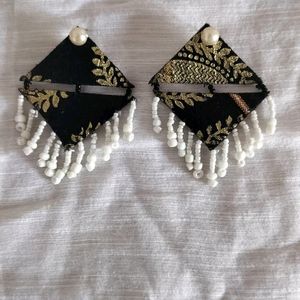 Silk Fabric Earrings With Cut Dana