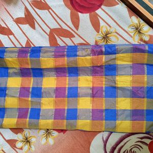 Multi Colour Checks Fabric For Blouse