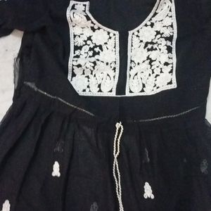 Black Chikankari Kurta