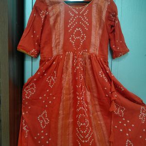 Cotton Bandhni Kurta