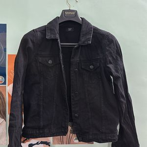 Black Denim Jacket From Rio