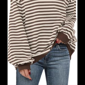 Oversized Striped Sweatshirt