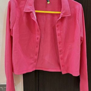 Hot Pink Pinteresty Cardigan Top