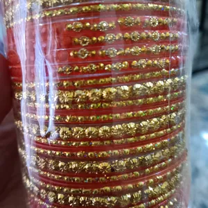 Red Heavy Bangles Set