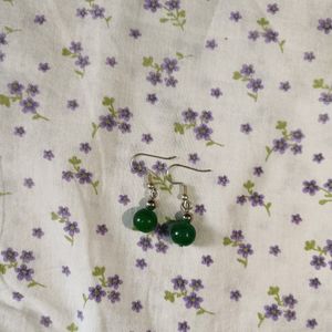 Pinteresty Dark Green Drop Earrings