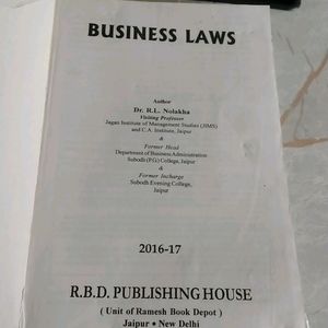 Business Law Book In Proper Covered Form