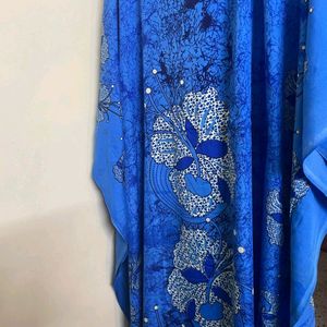 Beautiful Blue Kaftan With Adjustable Waist