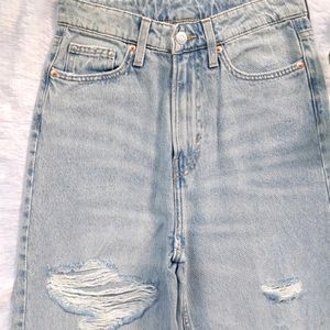 H&M Straight Ripped Jeans