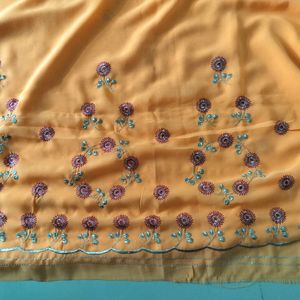 Beautiful Embroidery Designer Saree