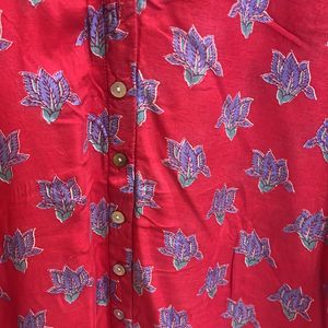 Red Jaipuri Print Kurta