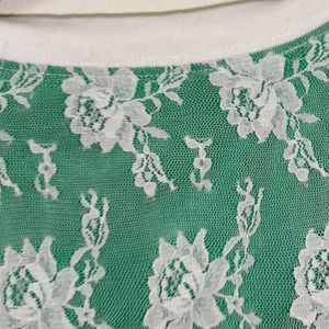 Trendy New Green White Top For Women