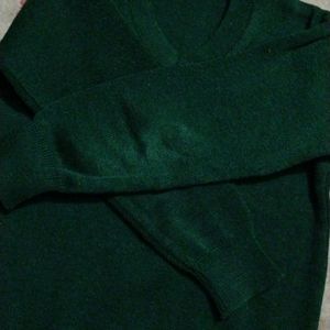 Oswal Dark Green Full Sleeves Sweater