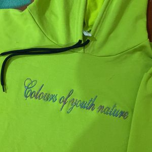 Neon Color Hoodie Top For Women💚💛