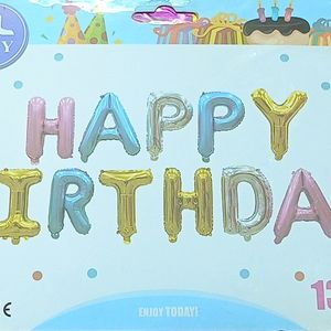 Metallic Multi Colour Birthday Foil Balloon Set