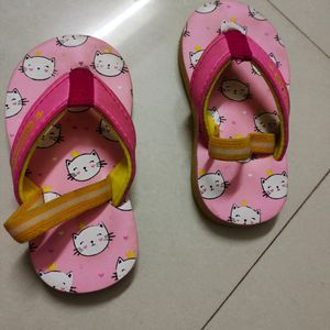 Cutewalk By Babybug Flipflop With Kitty Print