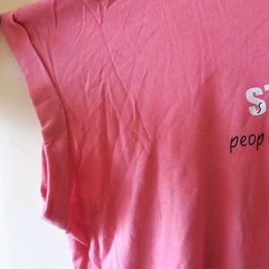 Women Pink Casual Tshirt