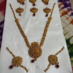 Gold Bridal JewellerySet,Hair Accessories Of17pcs