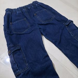 denim cargo jeans