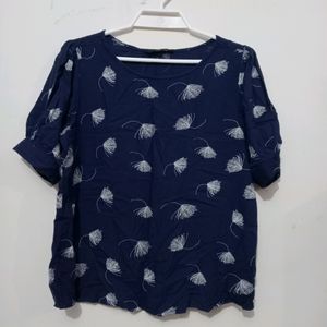 Women Blue Printed Top