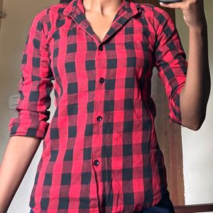 BLACK AND RED CHECK SHIRT❤️